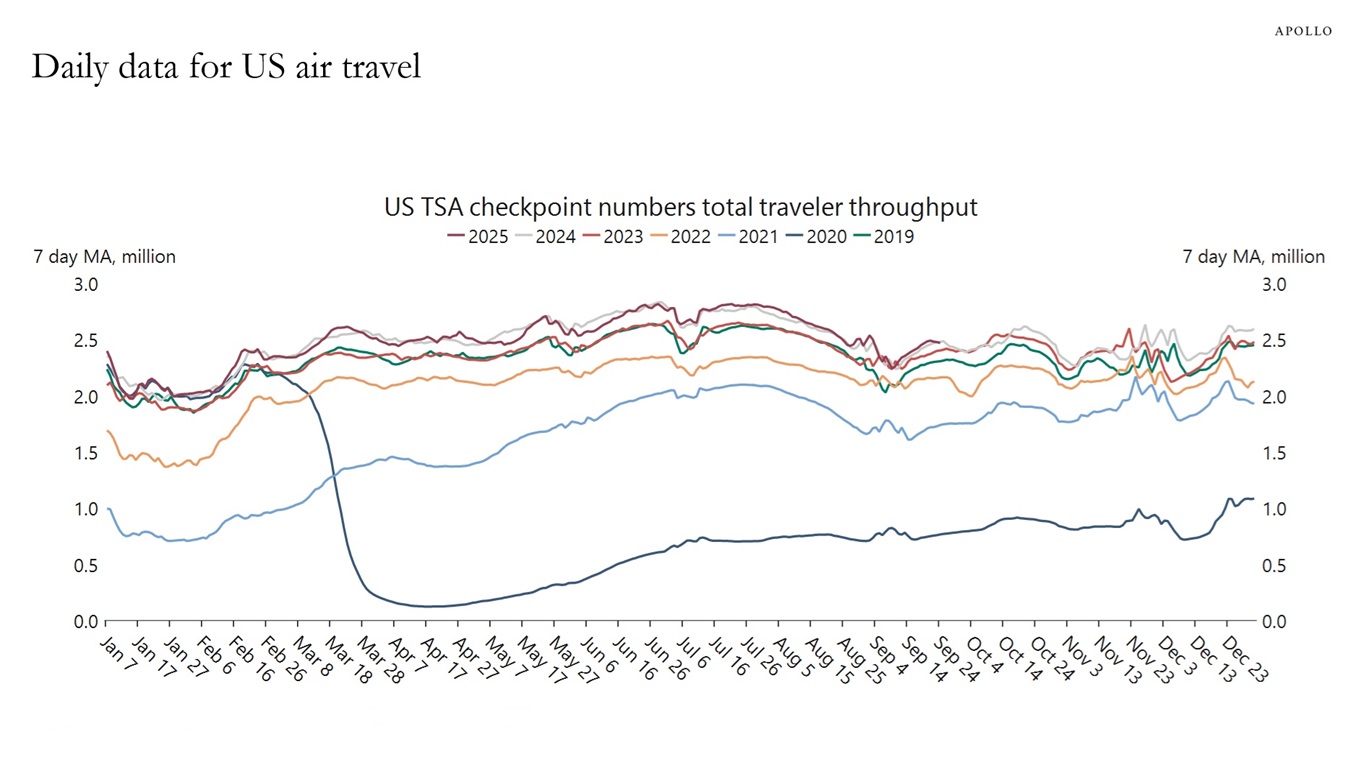 Daily data for US air travel