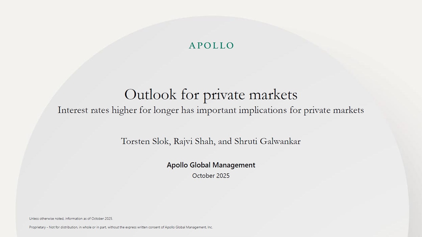 Outlook for private markets